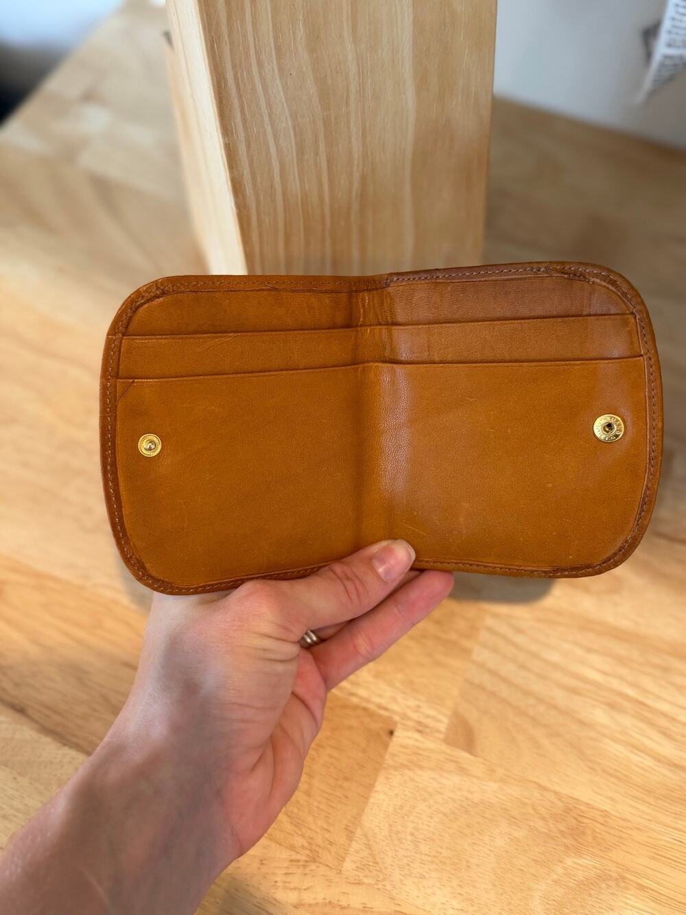 Vintage leather wallet by G.H Bass co. Unique